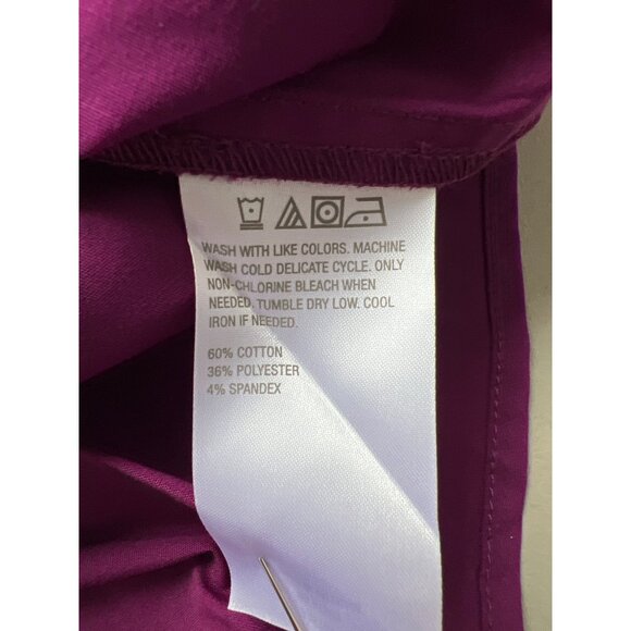 Attitudes by Renee Petite Woven Button Front Shirt Size XXSP Pleated Cuffs NEW - Picture 7 of 9